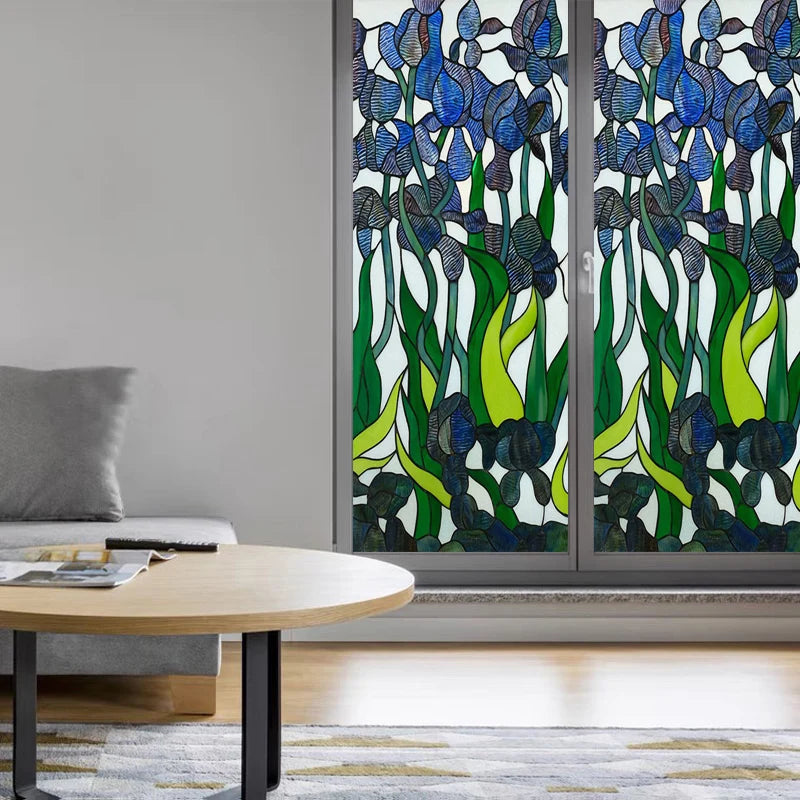 Custom size electrostatic frosted stained glass window film church home foil door stickers PVC waterproof window films