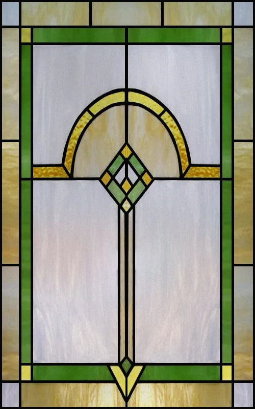 Frosted Stained Glass Window Film, Customized Privacy, Static Cling,Arts and Crafts, Prairie, Art ,Office, Home Decor