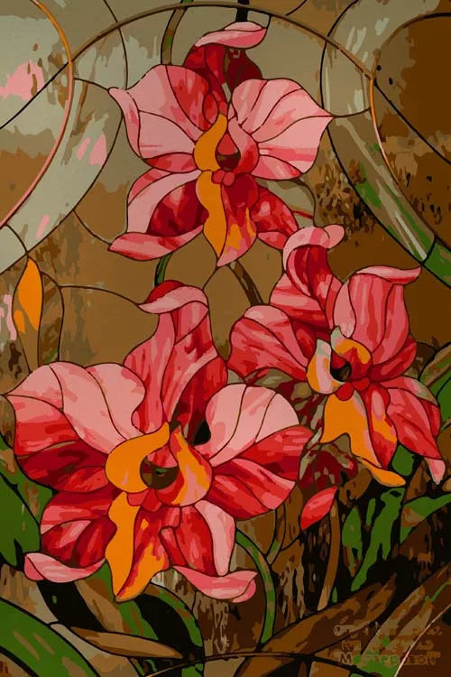 Stained Glass Film Window Sticker Static Cling  Remove Flower Rose Home Decoration for Windows,Custom designs welcom