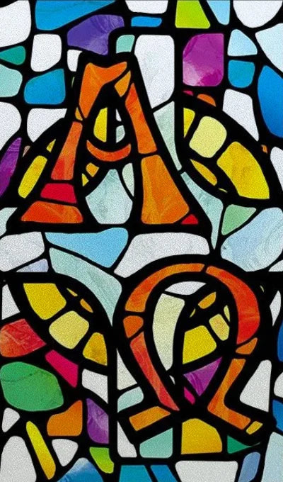 Window Film Frosted Stained Glass Films Customized, Frosted Stained Window Sticker Chuch Style Jesus/Christ Painting