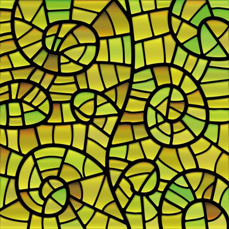 Custom Size Stained Glass Window Film Opaque Frosted Privacy Protection Removable Static Cling Home-Decor Mosaic Window Covering