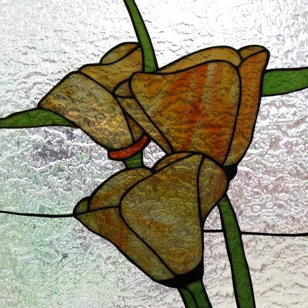 Custom size 3D Matte Window Film Stained Glass Decorative Uv Window Sticker Privacy Frosted Static Cling for Glass Garden Flower