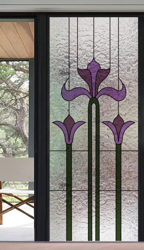 Frosted Stained Glass Window Film, 3D Matte, Static Cling,Privacy, Door Sticker,Customized for Kitchen, Office, Home Decor