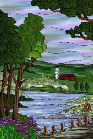 Frosted Stained Glass Window Film, Customized Tiffany Trees, Static Cling Sticker,Bathroom Door, Kitchen, Office, Home Decor