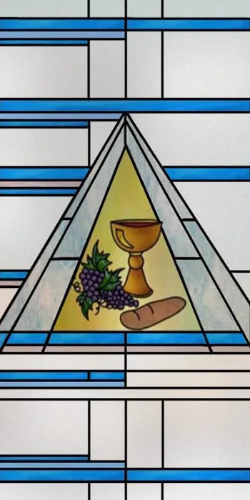 Frosted Stained Glass Window Film, Customized Privacy, Static Cling,Church Style, Door Sticker, Office, Bathroom Home Decor