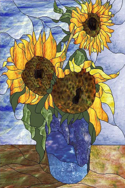 Window Film Stained Glass Stickers,Custom size Static Cling  Sunflower Privacy Films Door Sticker Kitchen Office Home Decor