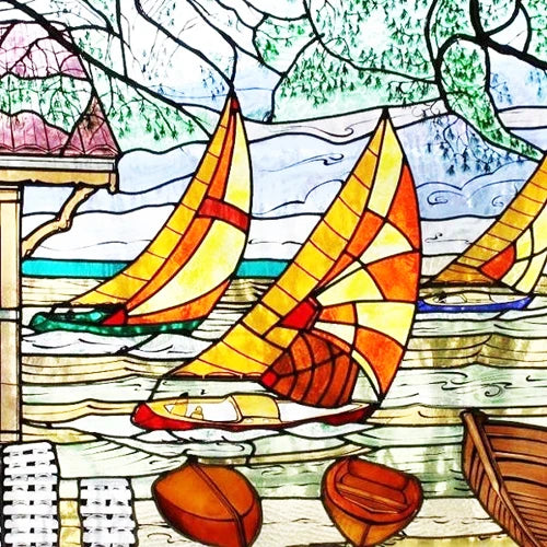 Window Film Frosted Stained Glass Films Static Cling Privacy Films Sun Moon Door Sticker Kitchen Bathroom Home Decor Customized