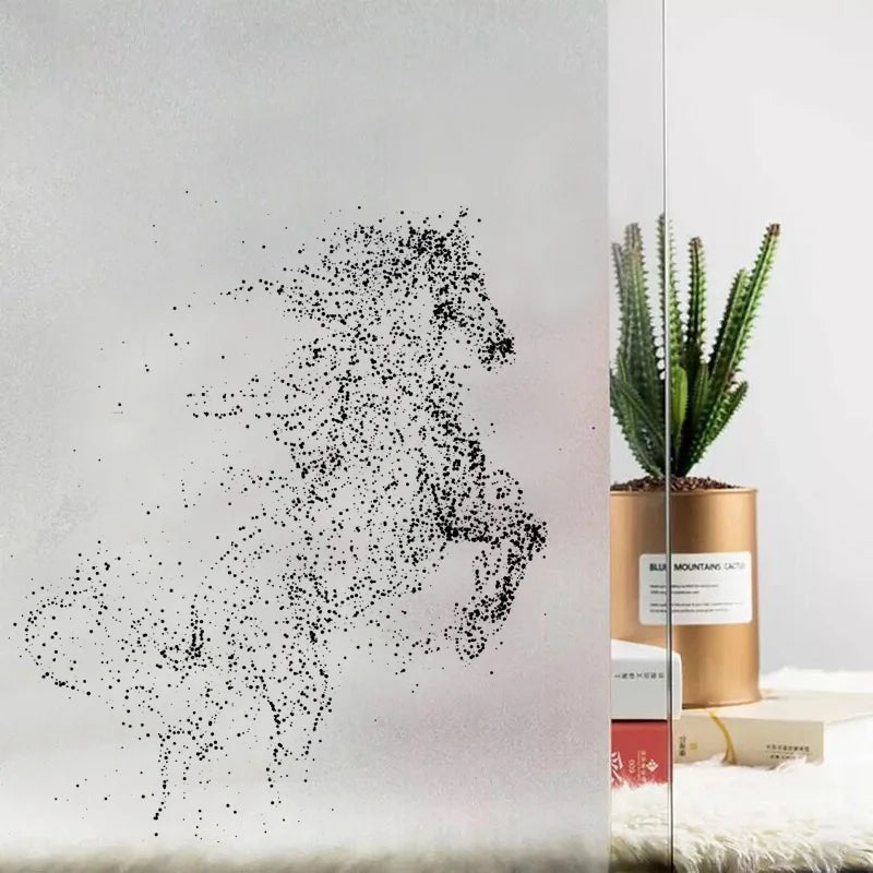 Custom Size Window Glass Films Window Film Static Cling Art Pictures Horse Eagle Wolf Shower Frosted Office Home Decor