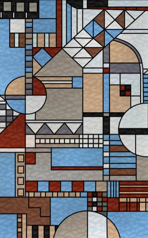 Frosted Stained Glass Window Film, Customized Privacy, Static Cling,Arts and Crafts, Prairie, Art ,Office, Home Decor