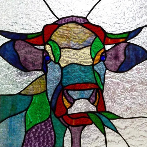 Custom Size 3D Matte Window Film, Stained Glass Decor, Window Sticker, Privacy Frosted Static Cling,Hom Decal, Animal Cat, Bird