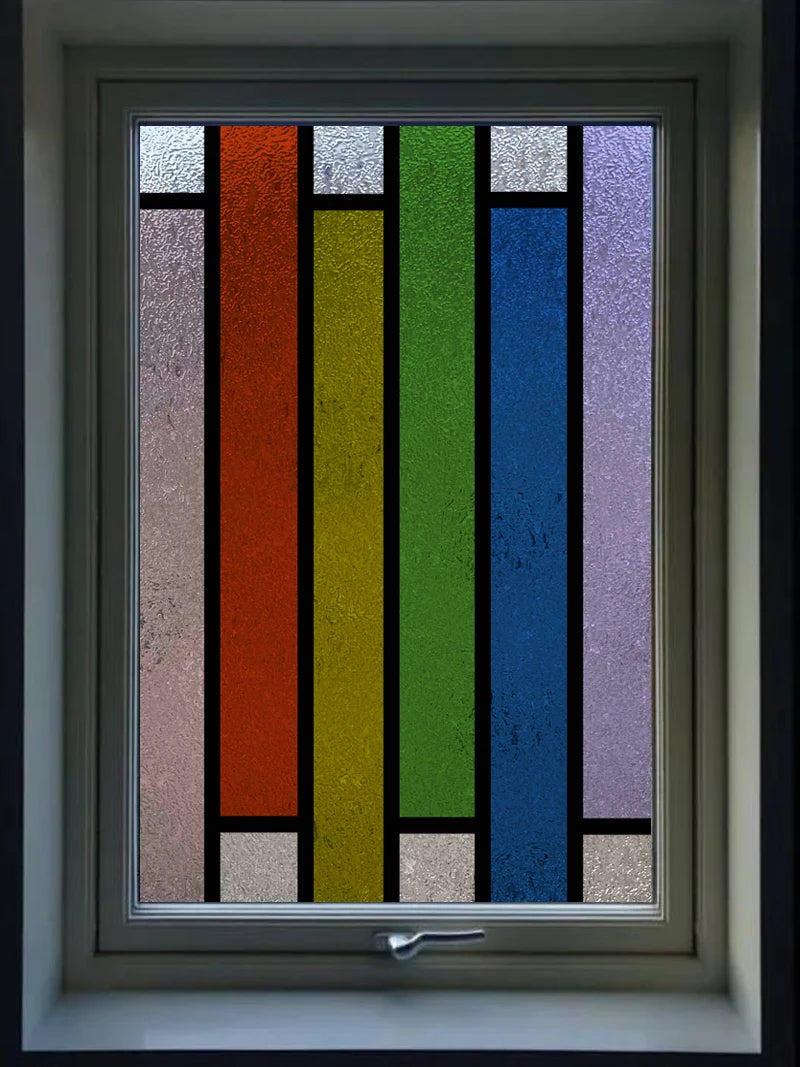 Frosted Stained Glass Window Film, 3D Matte, Transparent,Static Cling,Privacy, Door Sticker,Customized for Office, Home Decor