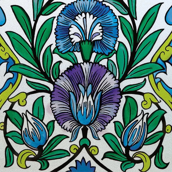 Window Film Frosted Stained Glass Films,Customized Art Deco Design Flowers Static Cling Sticker,Home Decor Foil Window Treatment