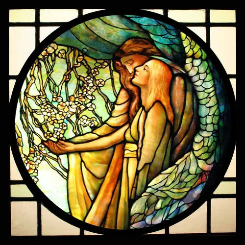 Custom Frosted Stained Glass Window Film,Static Cling Reusable,Jesus Christ Angels Virgin Mary Picture Decor Window Treatment