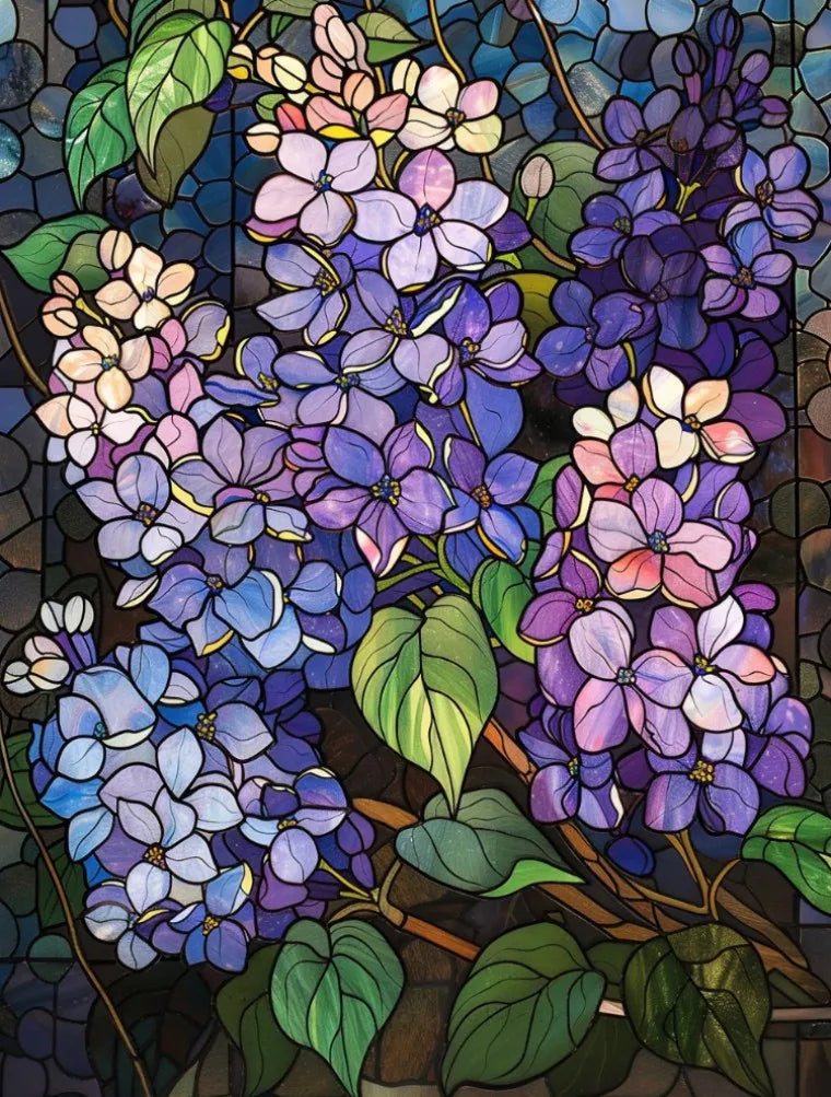 Stained Glass Window Film, Frosted Window Film, ,Privacy,No Glue, Static Cling, Home Decorative Flower