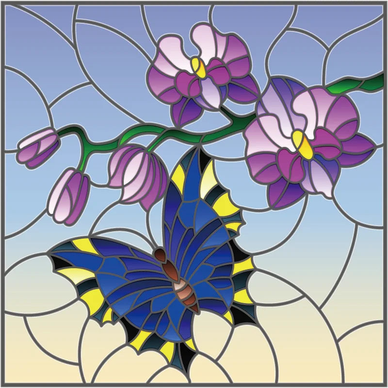 Window Film Frosted Stained Glass Films Static Cling Privacy Films Door Sticker Butterfly Kitchen Office Home Decor Customized