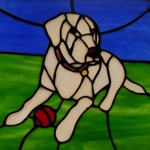 Custom Size Stained Glass Window Film Frosted Films, Animal Dog Cat Tiger Birds Static Cling,Window Covering for Home Office