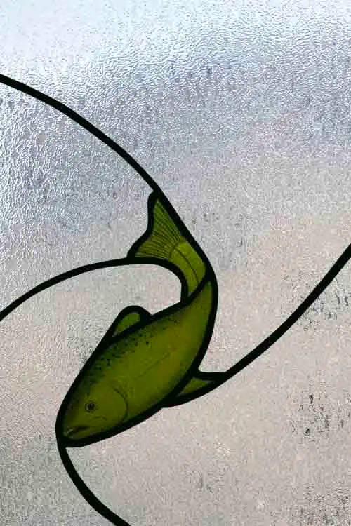 Custom Size Window Stained Glass Films,Fish,Sea World Stickers For Bathroom Bedroom Door Office Home Decor