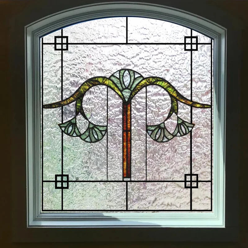 Custom size 3D Matte Window Film Stained Glass Decorative Uv Window Sticker Privacy Frosted Static Cling Window Decal for Glass