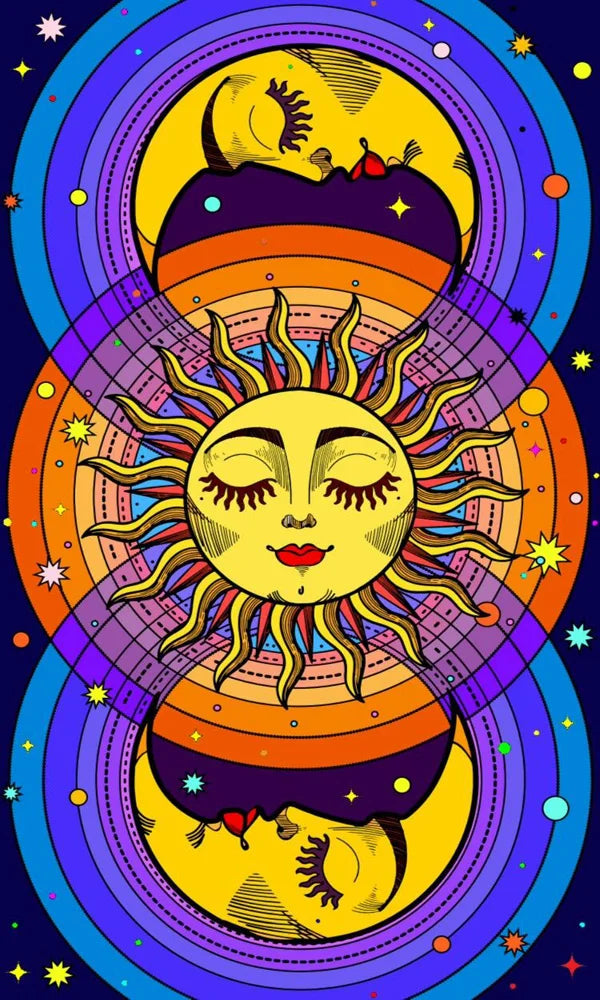 Customized Size No Glue Static Cling Frosted Stained Glass Window Films for Bathroom Door Home Decor Print Mosaic Night Moon