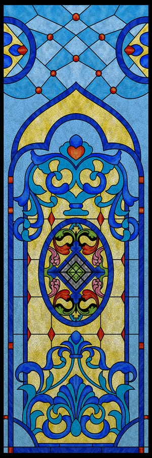 Frosted Stained Glass Window Film, Customized  Static Cling,,Privacy, European Style ,For Office, Bathroom Home Decor