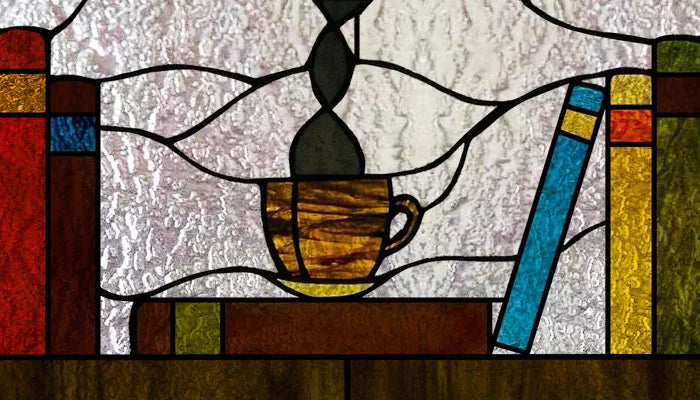 Custom Size 3D Matte Window Film, Stained Glass Decor, UV Window Sticker, Privacy Frosted Static Cling, Book Pattern for Glass