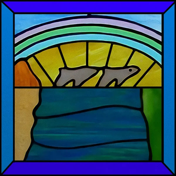 Frosted Stained Glass Window Film, Customized Ocean Boat Color, Static Cling Sticker,Home Decor Foil, Treatment