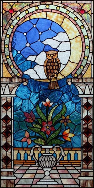 Frosted Stained Glass Window Film, Church Static Cling,Door Sticker,Print SunFlower,Tree,Fruit,Birds,Home Decor, Customized