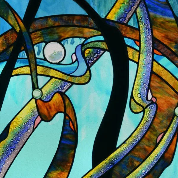 Stained Glass Window Film, Frosted Privacy Static Cling, Retro Stickers for Bathroom, Cabinet, Door, Home Decor, Skylight Covers