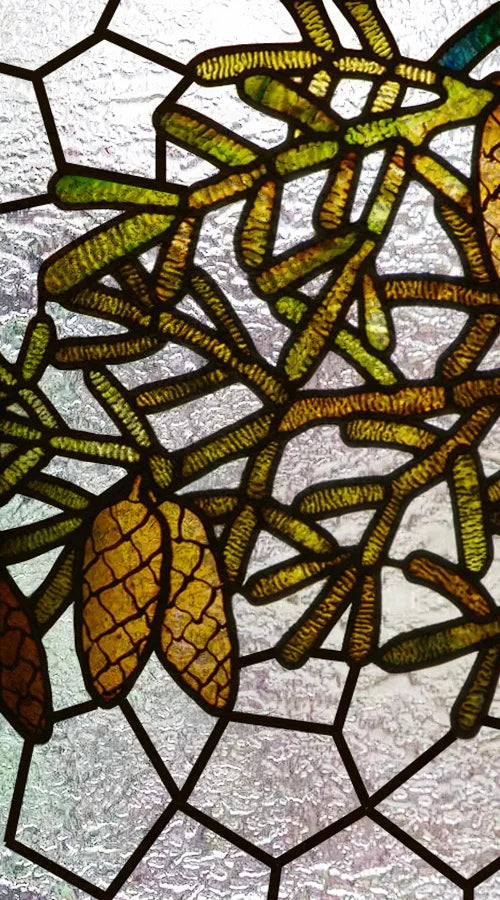 Custom Size 3D Matte Window Film, Stained Glass, Decorative UV Sticker, Privacy Frosted Static Cling Decal for Glass Door, Tree