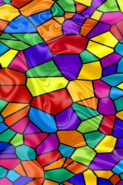 Frosted Stained Glass Window Film, Opaque  Privacy Static Cling , Home-Decor, Sun Catcher Rainbow Color, Window Covering