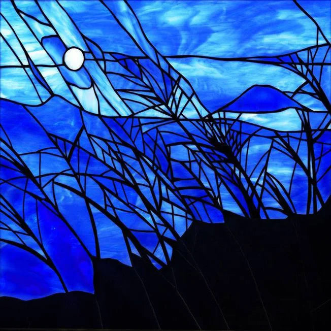 Custom size Glass Films Stained Glass Stickers Static Cling Frosted Privacy PVC Print Natural Village For Window Door Home Decor