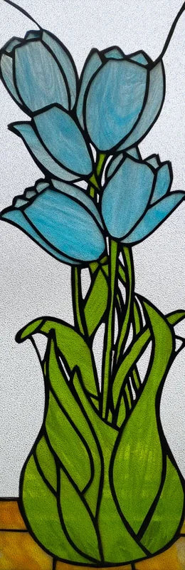 Custom size Window Film Stained Glass Films Frosted Privacy Retro European Tree Flower Colorful Door Sticker Shower Bathroom