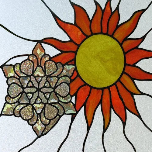 Window Film Frosted Stained Glass Films Static Cling Privacy Films Sun Moon Door Sticker Kitchen Bathroom Home Decor Customized