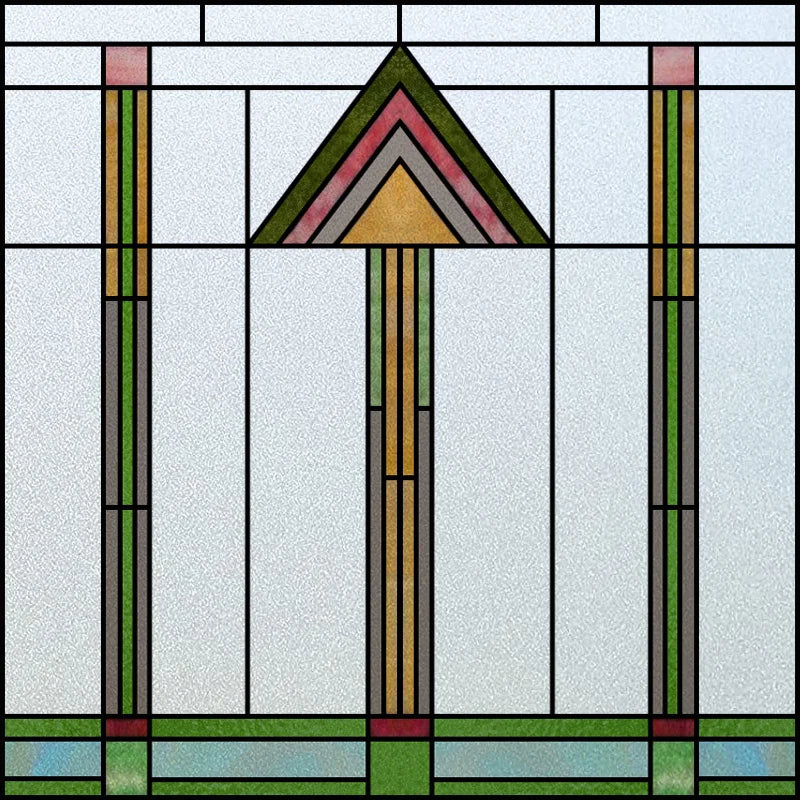 Custom Size Window Film, Stained Glass Sticker, Western Style, Privacy Frosted, Static Cling, Door, Office Home Decal