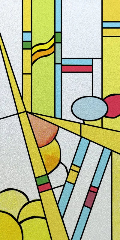 Custom Size Stained Glass Window Film, Frosted Privacy, Static Cling, Retro Matte Sticker, Bathroom Door, Office, Home Decor