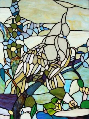 Window Film Frosted Stained Glass Films,Customized Privacy Static Cling,Retro Colorful Stickers For Shower Bathroom Skylight