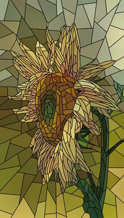 Frosted Stained Glass Window Film, Customized Art Deco Design, Flowers Static Cling Sticker,Home Decor Foil, Treatment