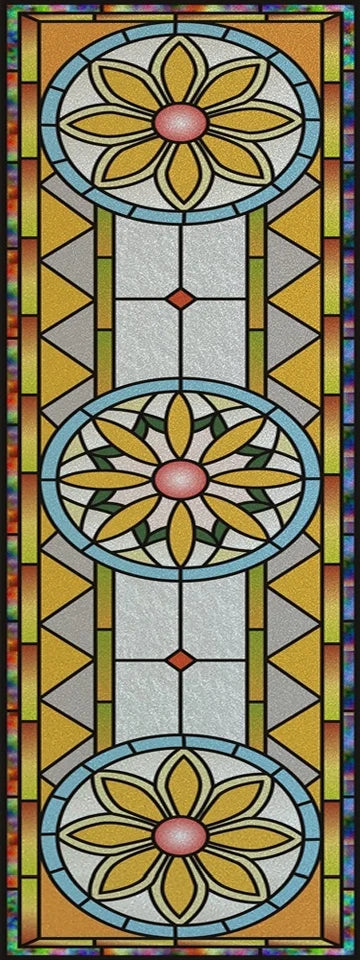 Custom Stained Glass Window Films,Frosted sticker,Privacy Static Cling Church Style For Bathroom Sliding door Home Office
