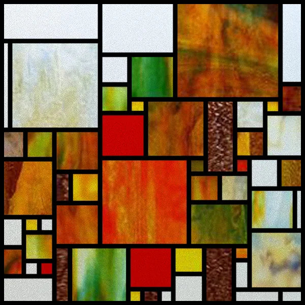 Stained Glass Window Film Frosted Glass Sticker,Custom made to fit any Window Size or Shape, ,Church Static Cling,Home Decor