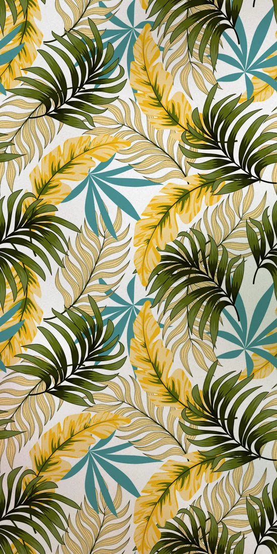 Stained Glass Film, Opaque Sticker,Frosted Static Cing ,Tropical Leaves, Seamless Pattern,Home Decor, Privacy, Custom Size