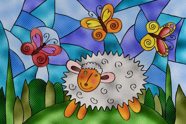 Custom Size Stained Glass Window Film, Transom Frosted Glass Sticker, Kitchen Room Door, Bathroom, Home Decor