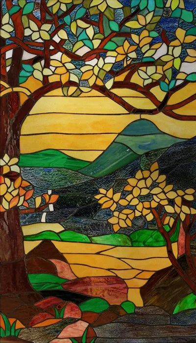 Window Film Frosted Stained Glass Films Customized Art Decor Design Flower Static Cling Sticker,Home Decor Foil Window Treatment