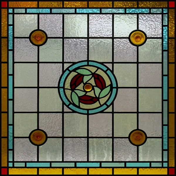 Custom Size Window Film, Stained Glass, Decorative Window Sticker, Privacy Frosted Static Cling, Decal for Glass Door, Office