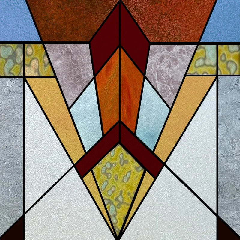 Custom Size Window Film, Stained Glass Sticker, Western Style, Privacy Frosted, Static Cling, Door, Office Home Decal