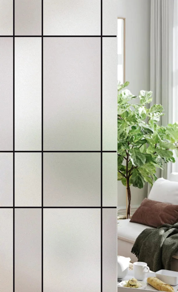 Custom Size Stained Glass Window Film, Frosted Privacy, Static Cling, Retro Country, Door Sticker, Bathroom, Office, Home Decor