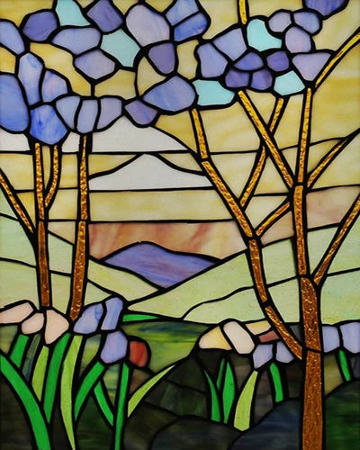 Window Film Frosted Stained Glass Films Customized Art Tree Retrom Static Cling Sticker,Home Decor Window Treatment