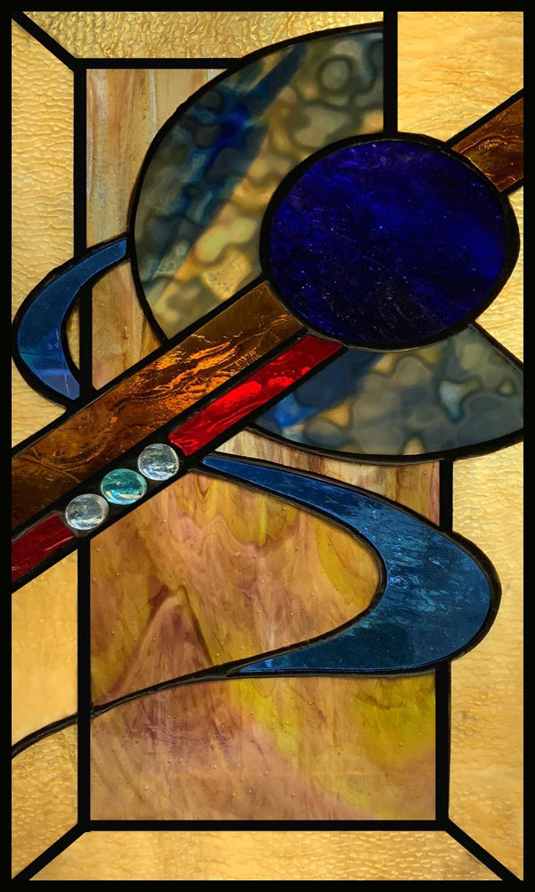 Customized Size No Glue Static Cling Frosted Stained Glass Window Films for Bathroom Door Home Decor Print Mosaic Night Moon