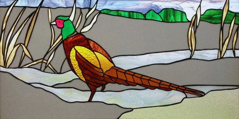 Window Film Stained Glass Stickers,Custom size Static Cling Frosted Privacy,Bird Tree Print For Transom Window Glass Home Decor