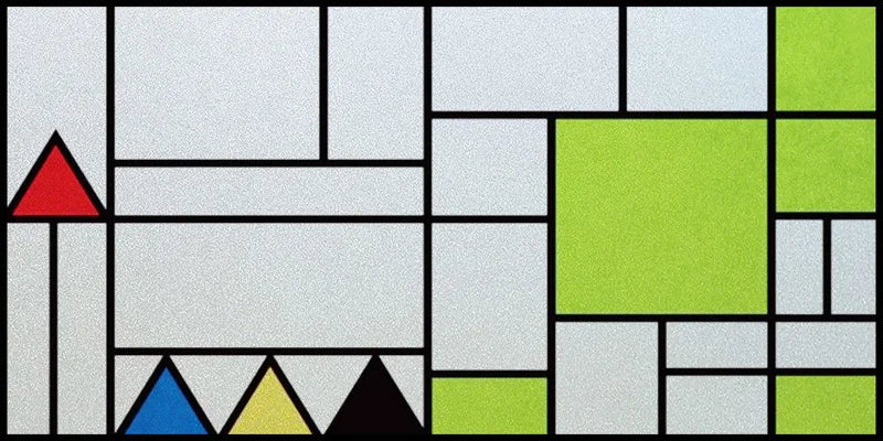 Window Film Stained Glass Stickers,Custom size Static Cling Frosted Privacy,Bird Tree Print For Transom Window Glass Home Decor