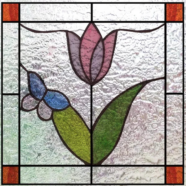 Custom size 3D Matte Window Film Stained Glass Decorative Uv Window Sticker Privacy Frosted Static Cling for Glass Garden Flower